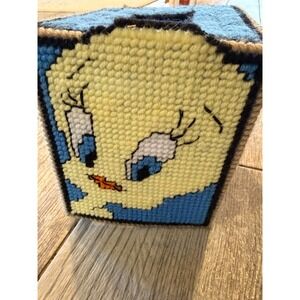 Looney Tunes Tweety Bird‎ Plastic Canvas Tissue Box Cover Nursery New Completed